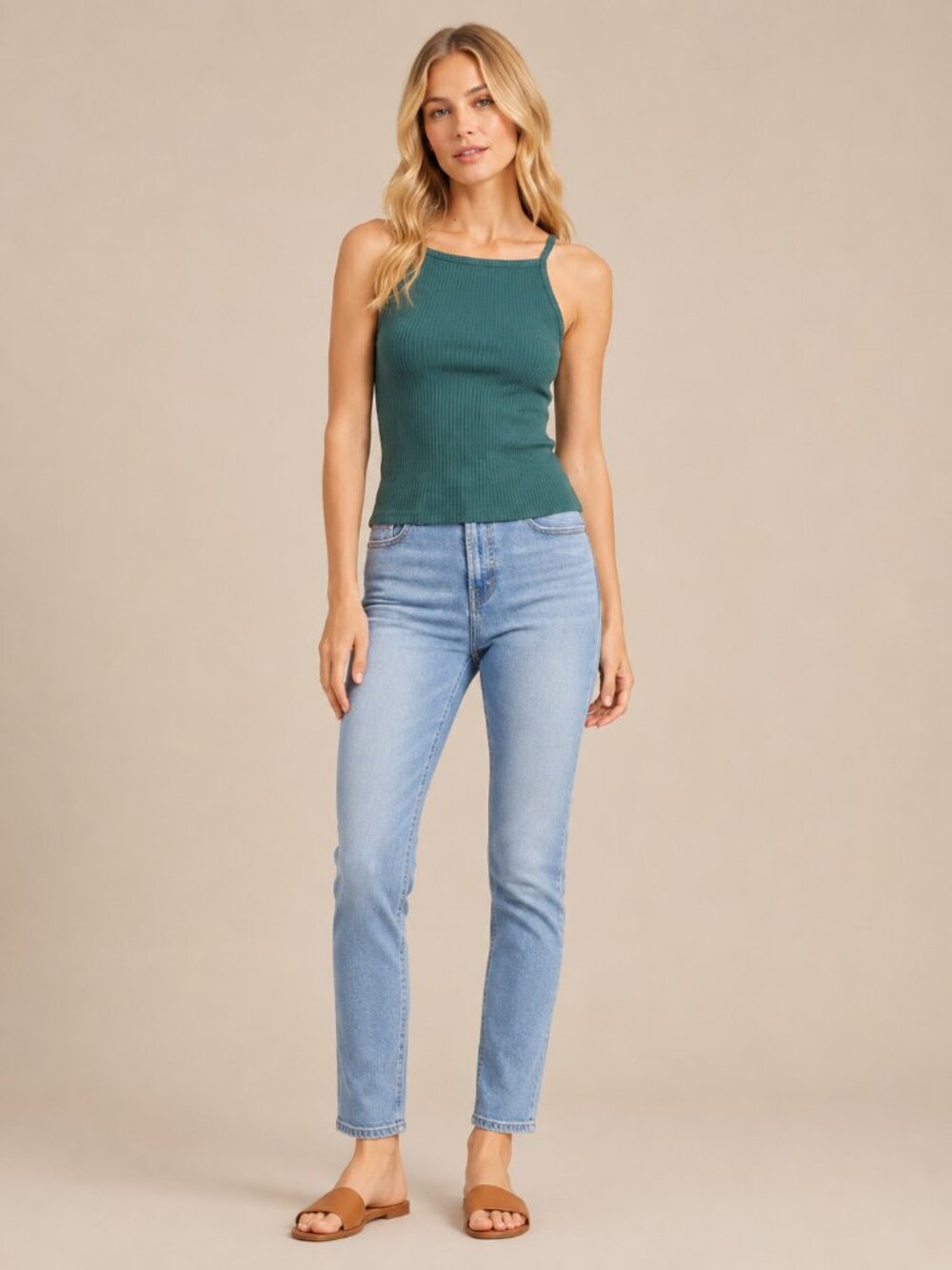 2/$30 Old Navy Rib-Knit Cami Top Jade Shadow XS #A3504